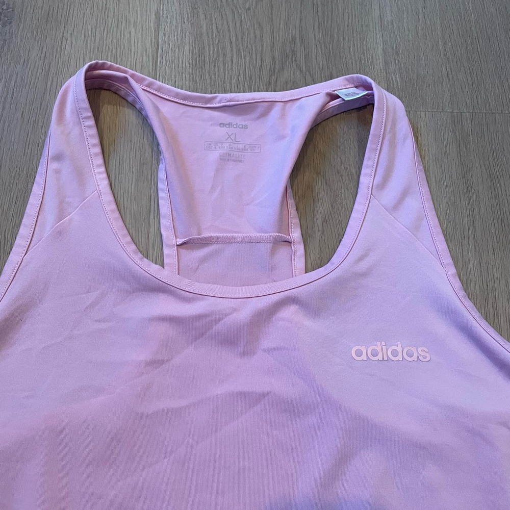 Adidas Light Pink Racerback Tank Top - Picture 3 of 3